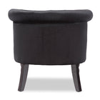 Baxton Studio Flax Victorian Style Contemporary Black Velvet Fabric Upholstered Vanity Accent Chair