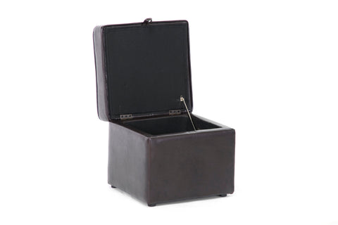 Baxton Studio Sydney Brown Modern Ottoman - Storage Ottoman