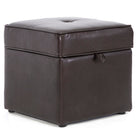 Baxton Studio Sydney Brown Modern Ottoman - Storage Ottoman