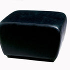 Baxton Studio Black Faux Leather Ottoman with Rounded Sides