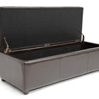 Baxton Studio Dennehy Dark Brown Modern Ottoman