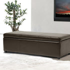 Baxton Studio Dennehy Dark Brown Modern Ottoman