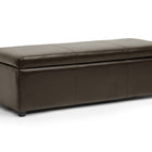 Baxton Studio Dennehy Dark Brown Modern Ottoman