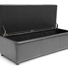Baxton Studio Dennehy Black Brown Modern Ottoman