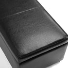 Baxton Studio Dennehy Black Brown Modern Ottoman