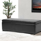 Baxton Studio Dennehy Black Brown Modern Ottoman