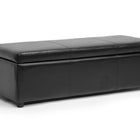 Baxton Studio Dennehy Black Brown Modern Ottoman