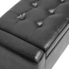 Baxton Studio Manchester Black Ottoman