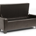 Baxton Studio Manchester Dark Brown Ottoman