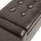 Baxton Studio Manchester Dark Brown Ottoman