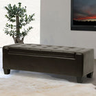 Baxton Studio Manchester Dark Brown Ottoman