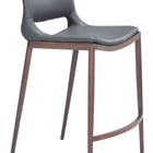 Zuo Ace Counter Stool (Set of 2) Dark Gray & Walnut