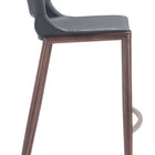 Zuo Ace Barstool (Set of 2) Dark Gray & Walnut