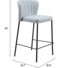 Zuo Linz Counter Stool (Set of 2) Gray