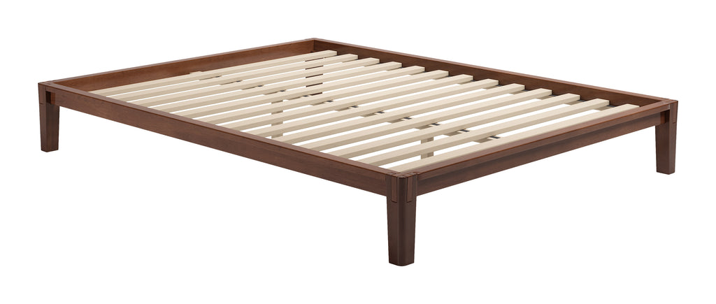 Zuo Luum Queen Platform Bed Frame Walnut