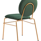 Zuo Odessa Dining Chair (Set of 2) Green & Gold