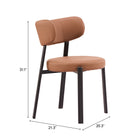 Zuo Prairie Dining Chair (Set of 2) Brown