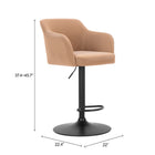 Zuo Prescott Barstool Tan