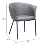 Zuo Garston Dining Chair Gray