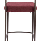 Zuo Livorno Counter Stool (Set of 2) Red & Bronze