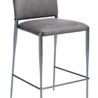 Zuo Freesia Barstool (Set of 2) Charcoal Gray