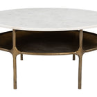 Zuo Bild Coffee Table White & Brass