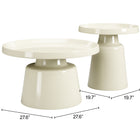 Zuo Beurre Coffee Table Set (2-Piece) Ivory