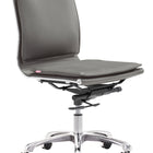 Zuo Lider Plus Armless Office Chair Gray