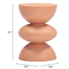 Zuo Tressa Side Table Terracotta