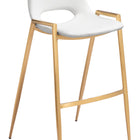 Zuo Desi Barstool (Set of 2) White & Gold