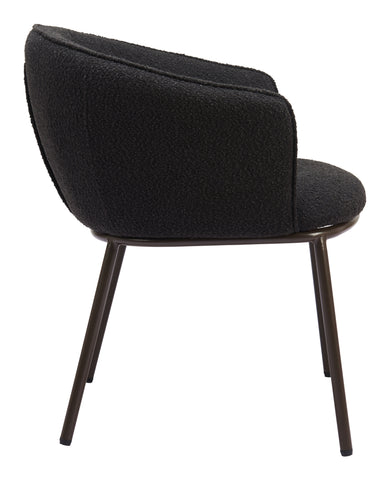 Zuo Essen Dining Chair Black & Bronze