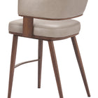 Zuo Poise Counter Stool Brown & Walnut