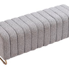 Zuo Pender Bench Stone Gray