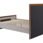 Zuo Somune Queen Bed Gray & Walnut