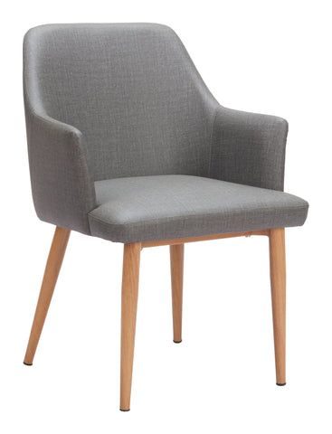 Zuo Wisom Dining Chair (Set of 2) Gray