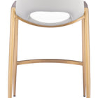 Zuo Desi Counter Stool (Set of 2) White & Gold