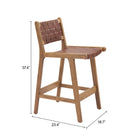 Zuo Feder Counter Stool (Set of 2) Brown