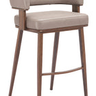 Zuo Poise Barstool Brown & Walnut