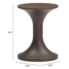 Zuo Arka Side Table Brown