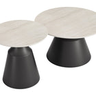 Zuo Camella Coffee Table Set (2-Piece) Light Beige & Black