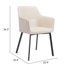 Zuo Adage Dining Chair (Set of 2) Beige