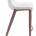 Zuo Magnus Barstool (Set of 2) White & Walnut