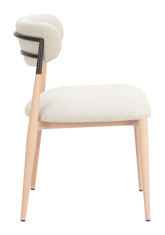 Zuo Equinox Armless Dining Chair (Set of 2) Oyster Gray & Natural