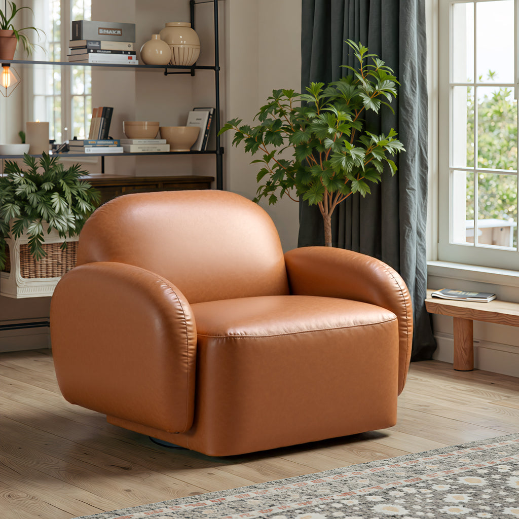 Zuo Cleo Swivel Chair Brown