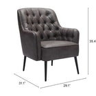 Zuo Tasmania Accent Chair Vintage Black