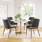 Zuo Magnus Dining Chair (Set of 2) Black & Walnut