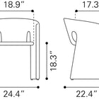 Zuo Rosyth Dining Chair Tan