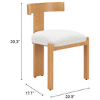 Zuo Tiana Dining Chair Natural & Beige