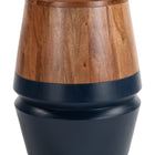 Zuo Tornos Side Table Walnut & Deep Blue