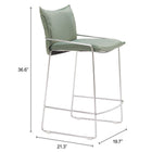 Zuo Pola Counter Stool Green